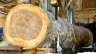 Teknik sawmill rakitan mengolah kayu jati menjadi balok 15x15 dengan tepat dan akurat