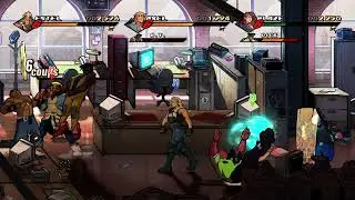 [Family Coop][PS5] Street Of Rage 4 - 3 PLAYERS (Dad + Children) Gameplay