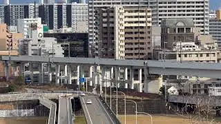太田川を渡る列車 Trains crossing the Ota River, Hiroshima
