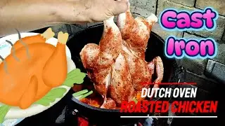 CAST IRON DUTCH OVEN, Charcoal Multi Cooking, Roasted Chicken and Grilled Tilapia #castironcooking
