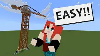 EASY Crane Tutorial -Minecraft Construction Site Guide