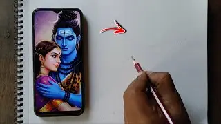 How To Make Shivji Parvati Hyper Realistic Drawing Video 