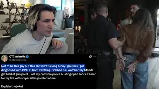 xQc Reacts to Airrack Pranking FaZe Adapt & Maya after Police Arrest them & Escort Out in Handcuffs