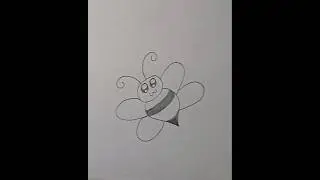 How to draw a Kawaii Bee 🐝 in an easy way   Learn with this step-by-step Kawaii Bee drawing.