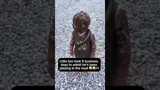 Little Bro Living His Best Life In The Mud | #shorts 😂🤣