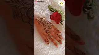 Easy Mehndi Design for back hand #shorts #mehndishorts #hennamehndi #mehndidesignforbackhand #henna
