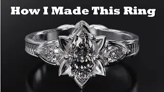 How to Make a Marquise Engagement Ring | Unique Jewelry Design with Zbrush