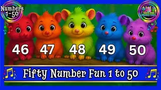 Fifty Number Fun 1 to 50 | Sing-a-long | Magic Mini Monsters #magicminimonsters