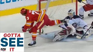 GOTTA SEE IT: Tyler Toffoli Dekes Around Elvis Merzlikins To Score First Goal With Flames