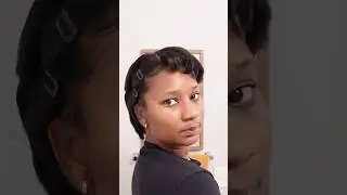 silk press on my short natural 4B/4C hair #shortnaturalhair #silkpress