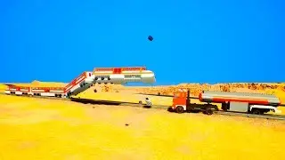 Color LEGO Trains vs Oil Truck - Brick Rigs Smasher