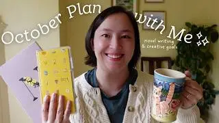 October Plan with Me 🍂 setting small & achievable writing goals, content creation, and more!