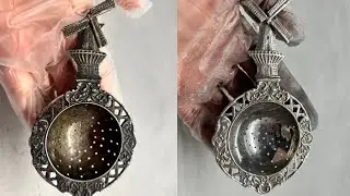 Чищу антикварное серебро содой / работает ли метод / открытия в процессе / Cleaning silver with soda