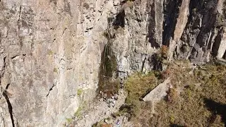 Butakovka Waterfall  hike from  Medeo Drone video; Бутаковский Водопад  снятый с воздуха