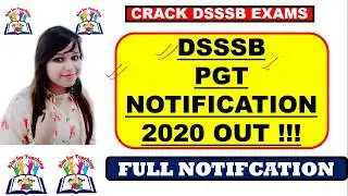 DSSSB New Vacancies Out (PGT 2020), Full Notification, Eligibility Criteria, Age, Total Vacancies ll