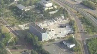 Abriss der X-H&auml;user in Schkopau Buna X50