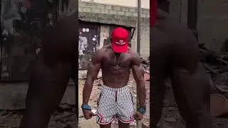 Strongest man in Nigeria | natural bodybuilding training #gym #fitness