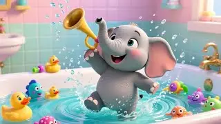 Wash Wash Elephant Splash Song | Fun Bath Time Rhyme for Kids | Nursery Rhymes & Songs for Children