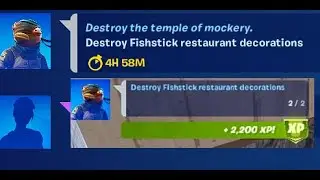 Where to destroy Fishstick Restaurant Decorations - Fortnite Season 6 Primal Quests Challenges
