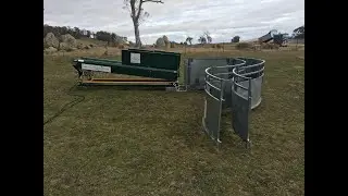 V-Express sheep handler by Arrow Farmquip and Curved 180 Race panels for sale