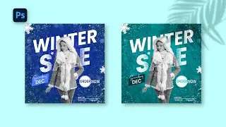 Easy Facebook/Google ads Sale Post Design in Photoshop Tutorials - Professional Website Post/Banner