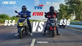 Tvs Ntorq BS6  vs Tvs Ntorq BS4 | Long Race Top End | Scooter Performance Test