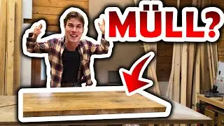 ALTE HOLZPLATTE zu Designer Tisch ?