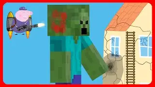 Свинка Пеппа против Зомби Часть 7. Гигантский зомби. Пародия на мультфильм.