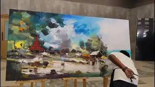  professional painting techniques and creative processes with International Artist. Dadachitradurga.
