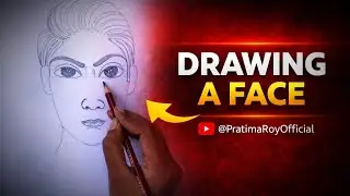 How to Draw a Simple Human Face II #sketch #drawing 