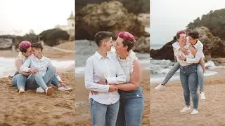 Sesión de fotos pareja 😊 en la playa día nublado | Acompañame a una sesión de fotos Ep 1