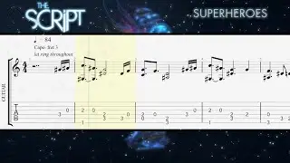 Superheroes - The Script | Fingerstyle Guitar TAB