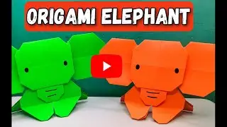 Как сделать простого бумажного слона-оригами для детей | Идеи для поделок | Простые поделки из бу...