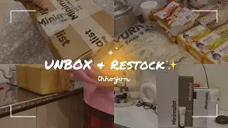 Satisfying Unboxing & Restocking My Essentials | Cozy Reset ✨Indian aesthetic vlog | ASMR sound