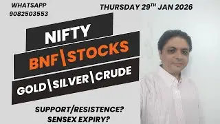 NIFTY PREDICTION AND ANALYSIS FOR THURSDAY 29TH JAN 2026| SENSEX EXPIRY.