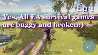 Breakwaters gameplay - Early Access Release - Survival RPG with Titans - Waterworld buggy survival