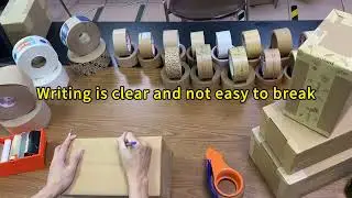 Writable and environmentally friendly NonPE degradable self-adhesive kraft paper tape#krafttape