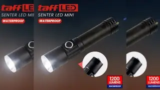 TaffLED Senter LED Mini Flashlight Waterproof Magnetic 1200 Lumens - WT518 - OMFL1QBK