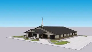 New local community church building 3d model