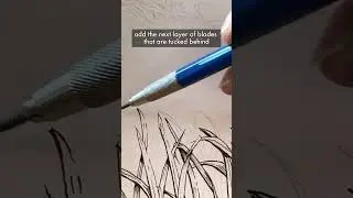 Как рисовать траву в #penandink