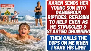 KAREN SENDS HER SON INTO DANGEROUS RIPTIDES, REFUSING TO HELP EVEN AS HE STRUGGLED & WAS DROWNING!!!