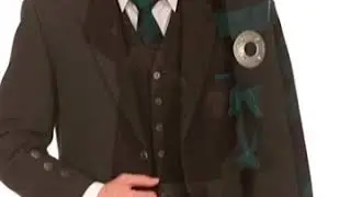 Cameron Ross Highland Wear Charcoal Tweed Jacket With Black Watch Kilt
