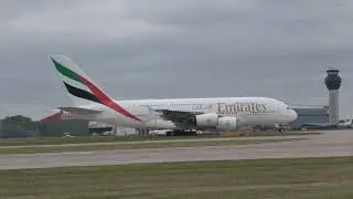 The Beast from the East, the King of the Sky, Emirates A380-800 Landing at Manchester from Dubai 🛬✈️
