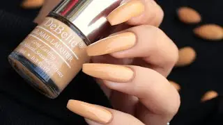 DeBelle Gel Nail Lacquer Almond Blush - Gel Nails At Home #SwatchSeries