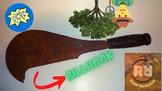 OLD BILLHOOK RESTORATION - From Italy! #newrestoration #billhook #old #italy #subscribe