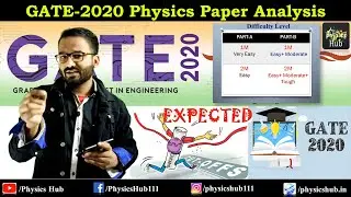 GATE 2020 Physics Paper Analysis | Expected Cut-Off | Difficulty Level | Physics Hub