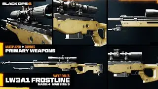 LW3A1 Frostline Sniper ALL WEAPON ATTACHMENTS - BO6 LW3A1 Frostline Showcase, Loadout Weapon