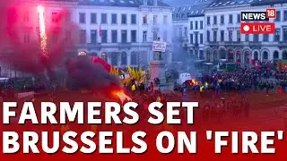 Farmers Protests Belgium Live | Hundreds of Tractors Clog Brussels Streets | Belgium Protests Today