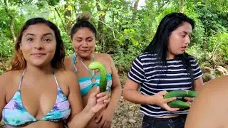 🔴-mirna con su risa no deja ganar🤣traemos pepinos para comer