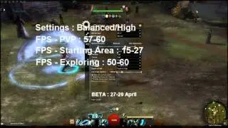 Guild Wars 2 Beta : Graphical Settings and FPS